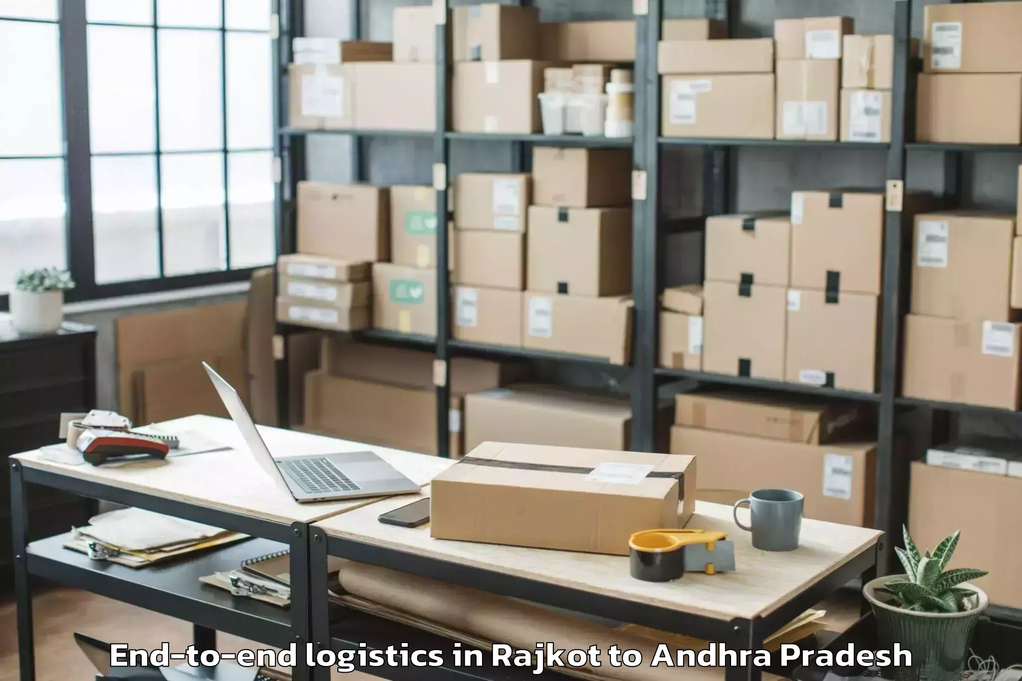 Book Your Rajkot to Vignan University Guntur End To End Logistics Today